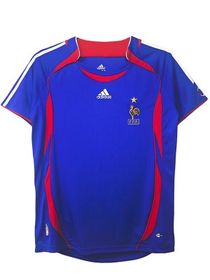 France home retro jersey vintage soccer uniform men's first football kit sports top shirt 2006